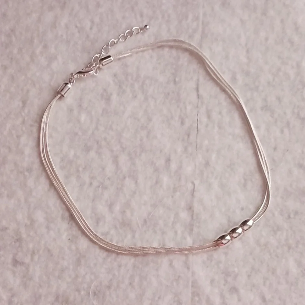 Silver TriStrand Necklace - Picture 4 of 6